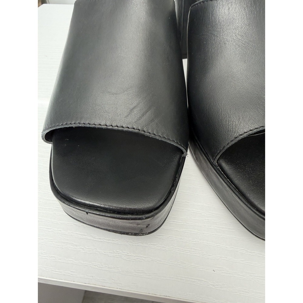 Steve Madden Sianna Black Platform Mule Heels Womens 8.5 Made In Brazil - Picture 9 of 11